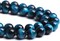 6mm 60PCS Blue Tiger Eye Beads Natural Stone Gemstone Spacer Loose Beads for Jewelry Making DIY Bracelet Semi Precious Beads Strand 15 inches